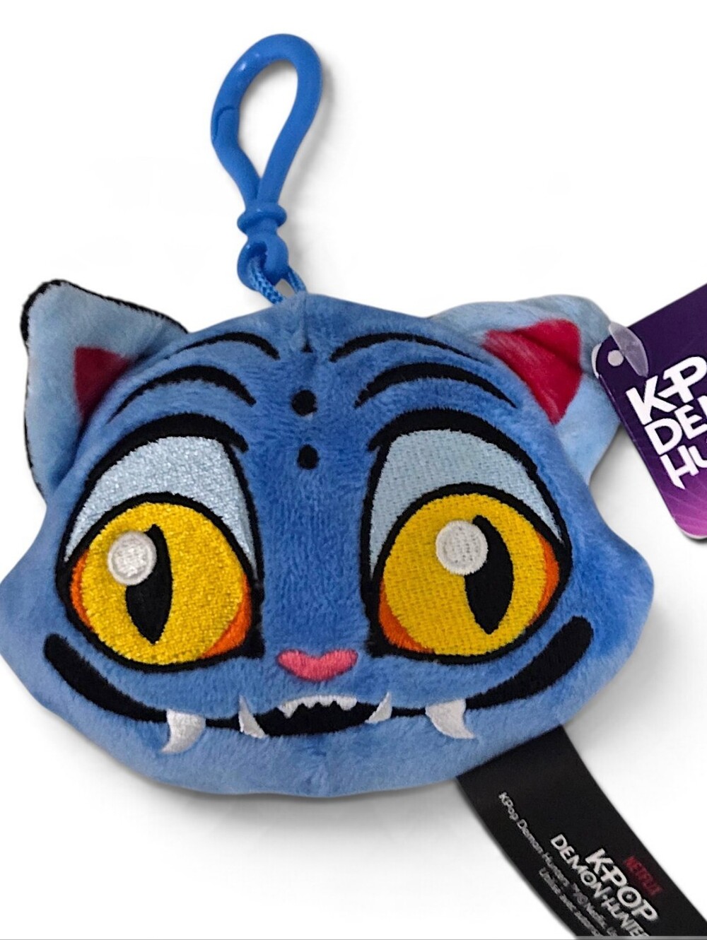 NEW KPop Demon Hunters Mini Plush Doll Clip DERPY Blue TIGER Netflix